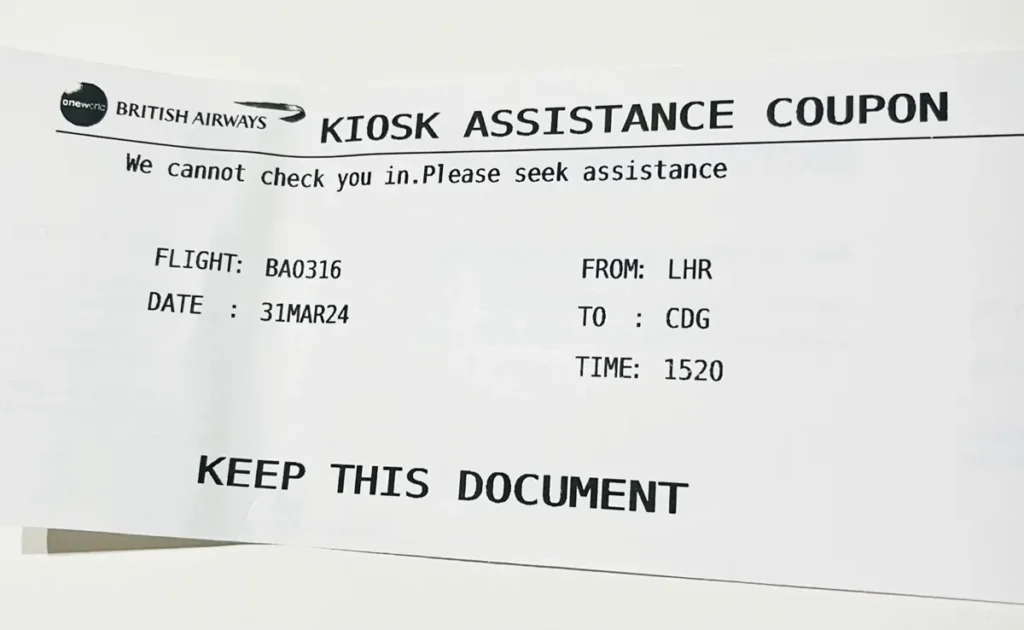 KIOSK ASSISTANCE COUPON